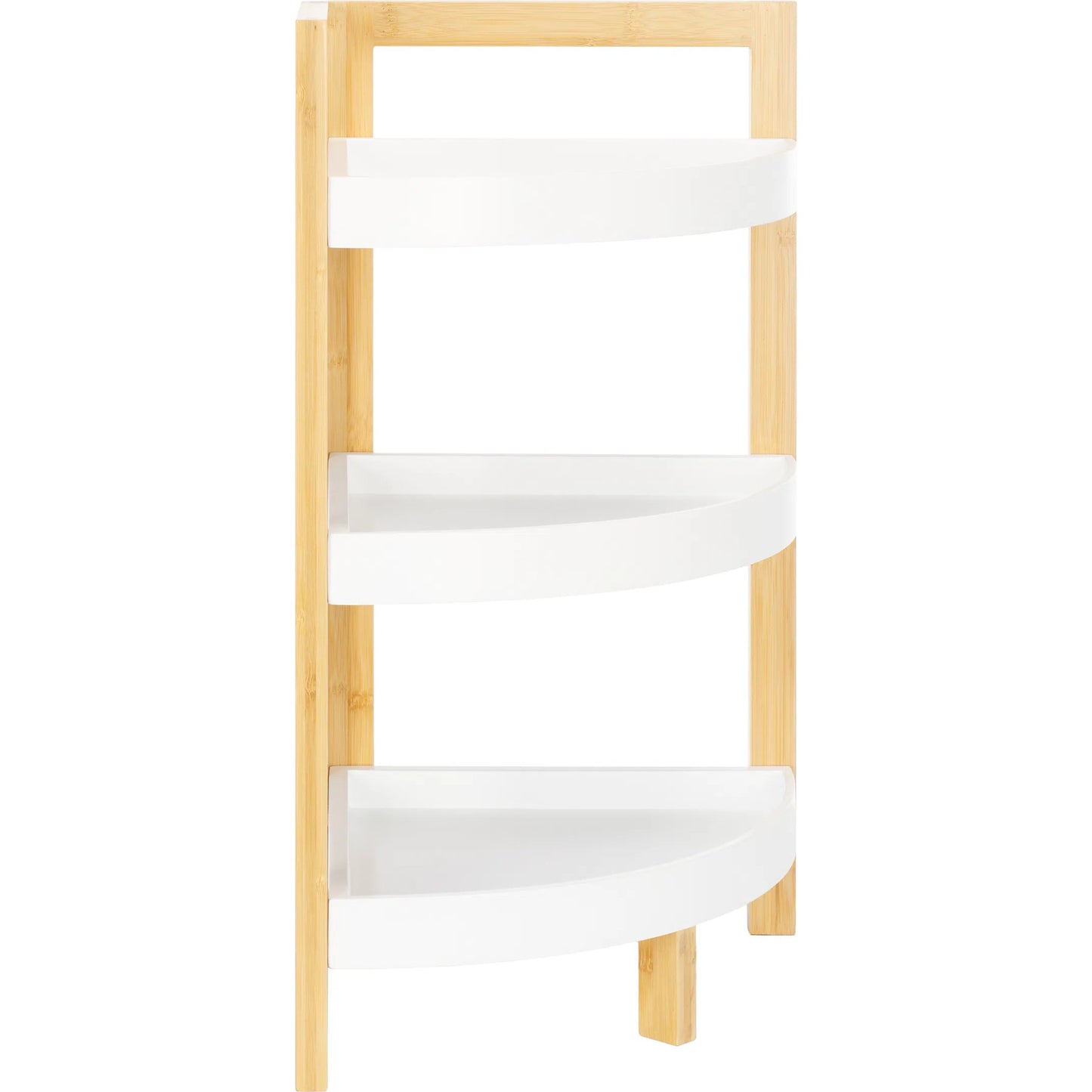 003 SI-2193147 | Additional Silo | Adler 3 Tier Corner Shelf by Safavieh in white, natural bamboo. Made from unique in a unique style.