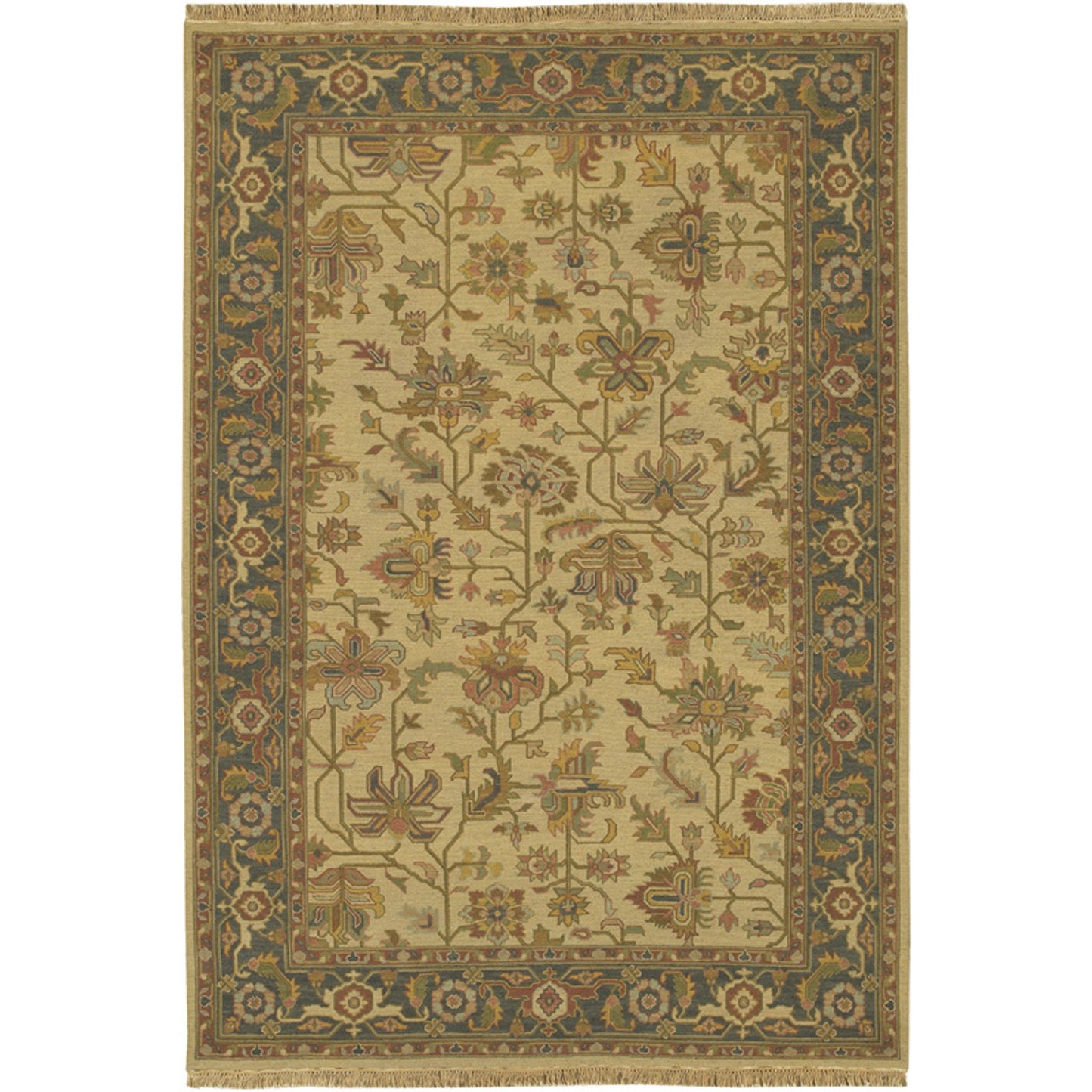 001 5666-3393 | Primary Silo | Soumek Rug - 11456 by Surya in tan, beige, ivory. Made from 100% semi-worsted new zealand wool in a unique style.