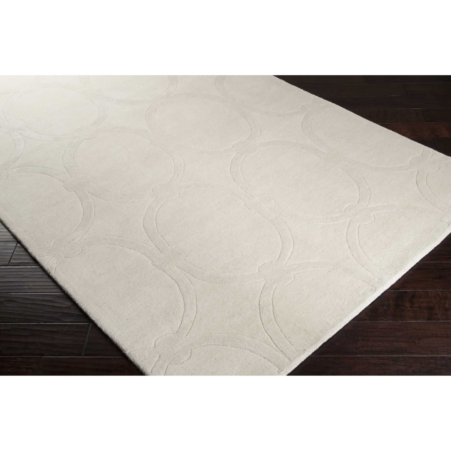 005 22307-9712,22307-9715 | Closeup | Modern Classics Rug - 412 by Surya in light beige. Made from 100% new zealand wool in a unique style.