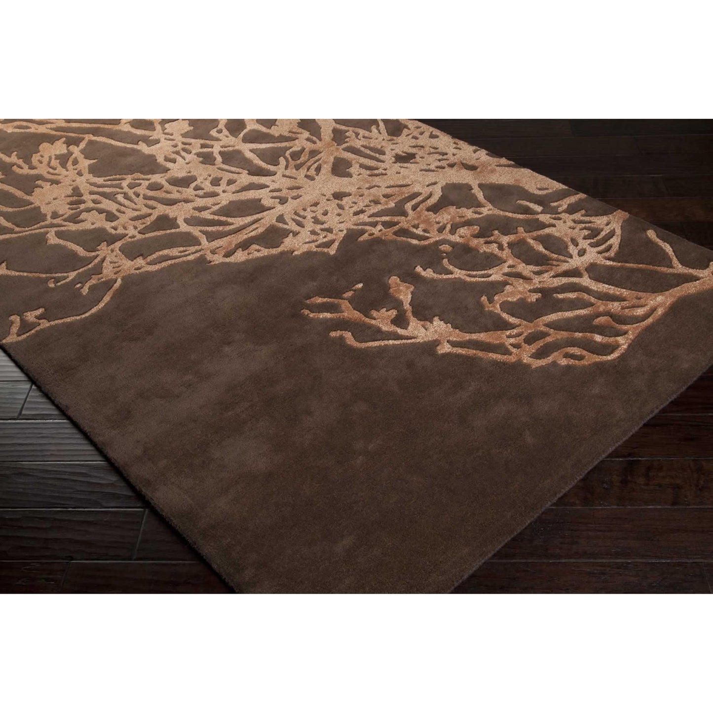 002 22314-9717 | Closeup | Modern Classics Rug - 432 by Surya in dark brown, dusty coral. Made from 100% new zealand wool in a unique style.