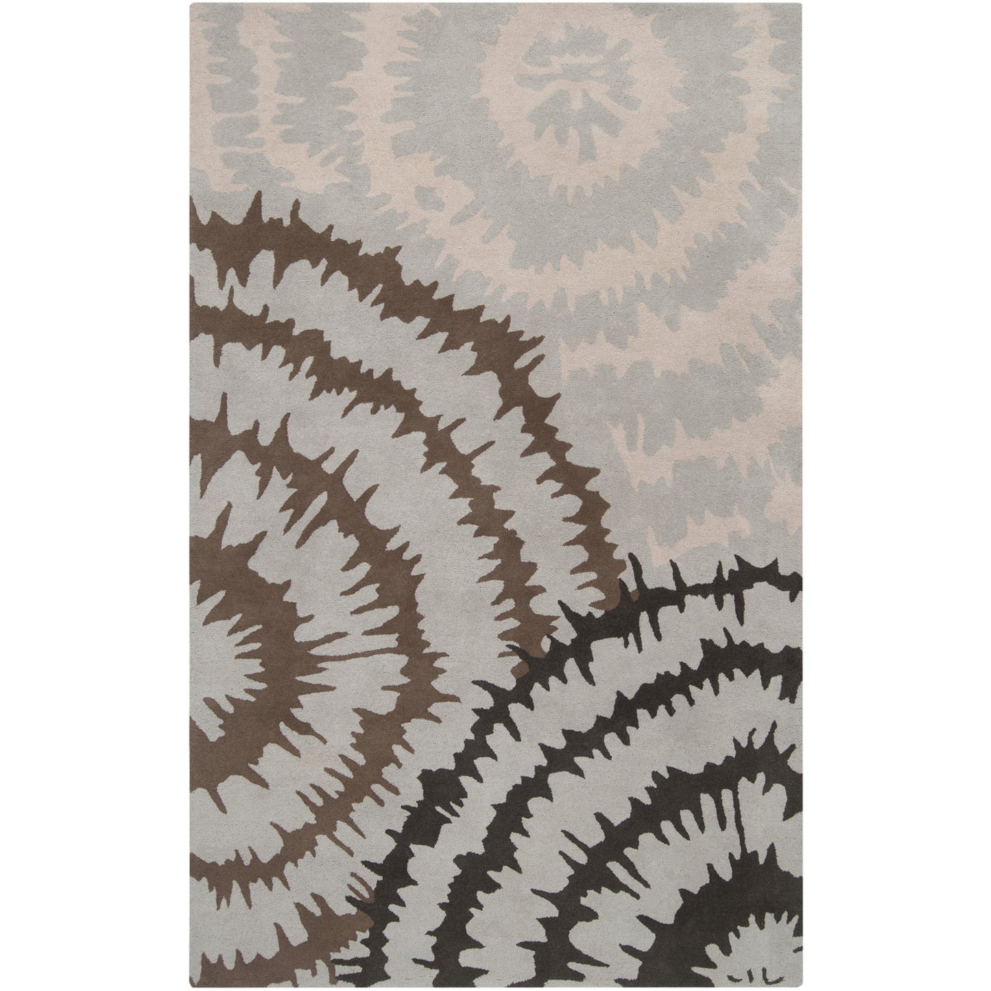 001 24217-12641 | Primary Silo | Harlequin Rug - 540 by Surya in light gray, charcoal, dark brown, light beige. Made from 100% new zealand wool in a unique style.