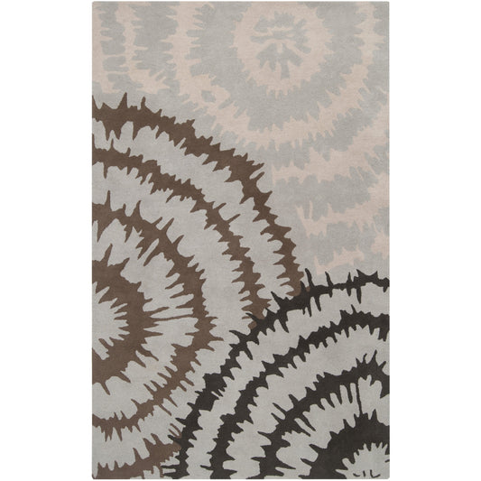 Harlequin Rug - 540 by Surya in light gray, charcoal, dark brown, light beige. Made from 100% new zealand wool in a unique style.