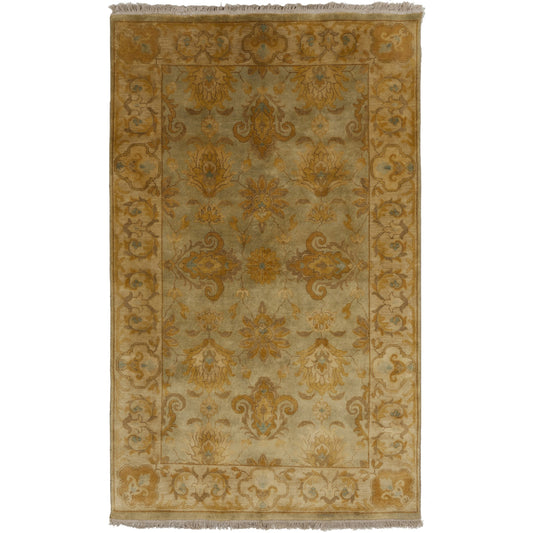 Temptress Rug - 1633 by Surya in light olive, mustard, light brown, sage. Made from 100% wool in a unique style.