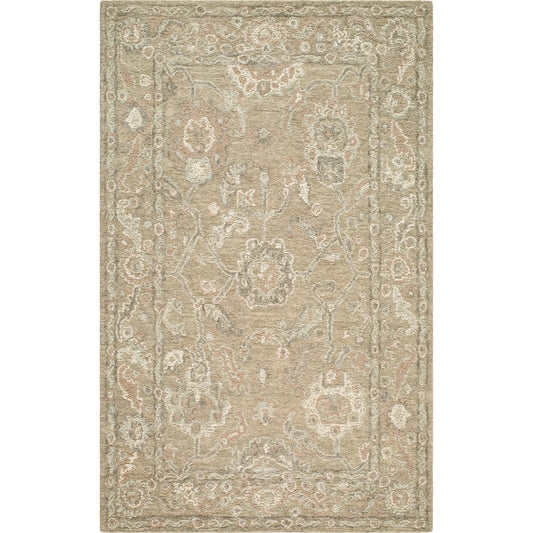 000 SI-2632482,SI-2632483,SI-2632484 | Primary Silo | Shiv Classics SVC-2300 Rug by Livabliss in taupe, sage, ivory, dusty rose, slate gray. Made from wool in a unique style.