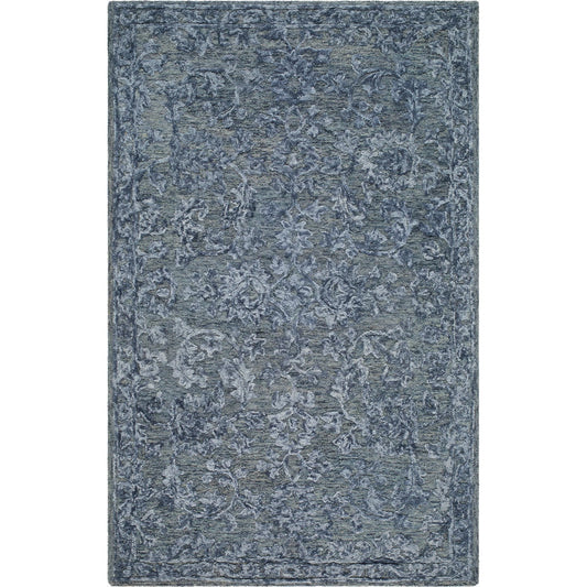 000 SI-2632485,SI-2632486,SI-2632487 | Primary Silo | Shiv Classics SVC-2301 Rug by Livabliss in slate blue, steel gray, charcoal.. Made from wool in a unique style.