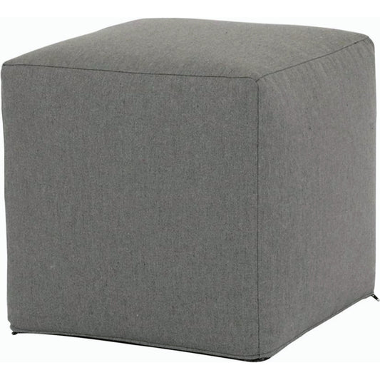 Square Outdoor Coffee Table/Ottoman by Sunset West in granite. Made from sunbrella in a modern style.