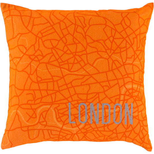 City Maps Pillow by Surya. Made from cotton in a modern style.