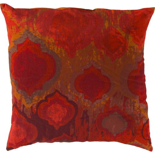 001 O-SURYA-SY032-2222D,O-SURYA-SY032-2222P | Primary Silo | Watercolor Indoor/Outdoor Pillow by Surya in red, multi. Made from unique in a modern style.