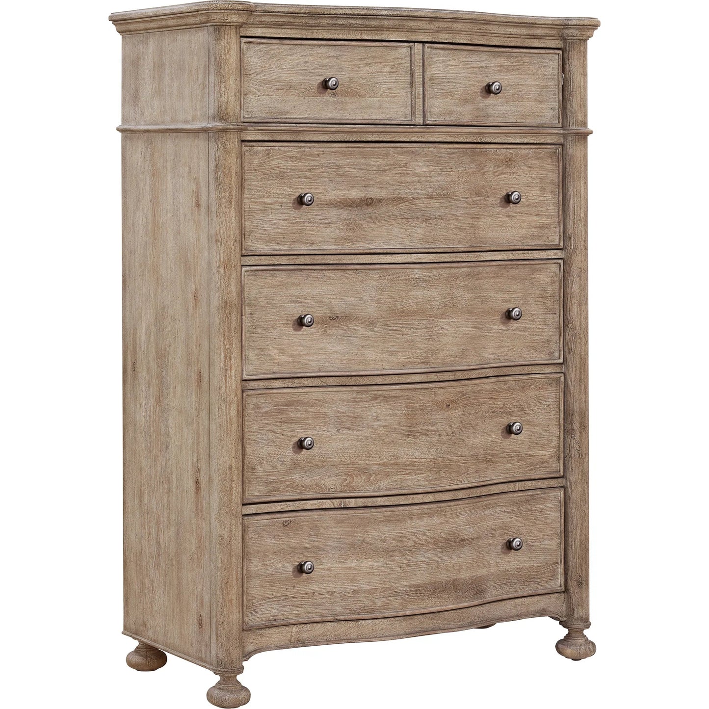 001 SI-2222962 | Primary Silo | Higgins Street 5-Drawer Chest by Pulaski Furniture in brown and woodland stone. Made from unique in a unique style.