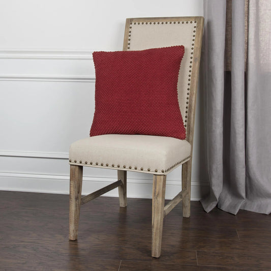 Aubry Pillow by HedgeApple Essentials in red. Made from cotton in a modern style.