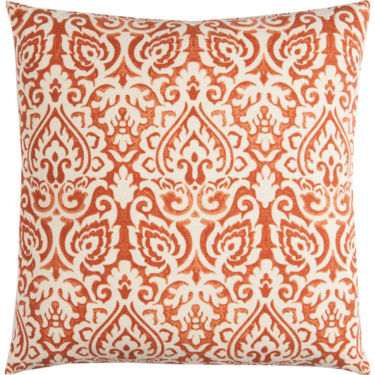 Sagadahoc Pillow by HedgeApple Essentials in orange. Made from cotton burlap in a traditional style.