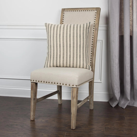 Owen Pillow by HedgeApple Essentials in gray, neutral. Made from cotton in a transitional style.