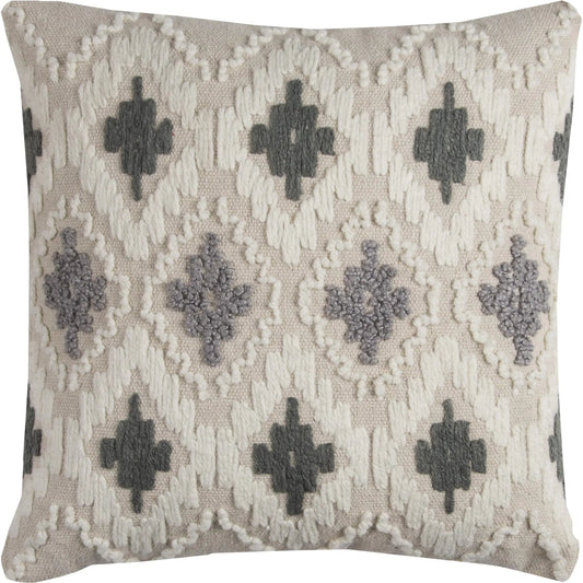 Alcona Pillow by HedgeApple Essentials in neutral, blue. Made from polyester, cotton canvas (recyceld) in a rustic style.