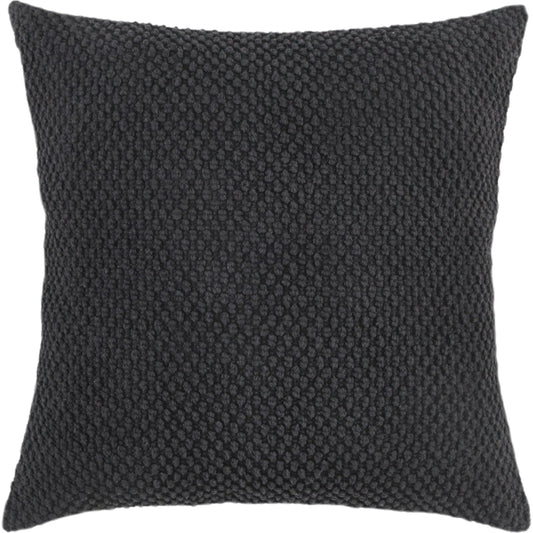 Kanawha Pillow by HedgeApple Essentials in black. Made from cotton in a modern style.