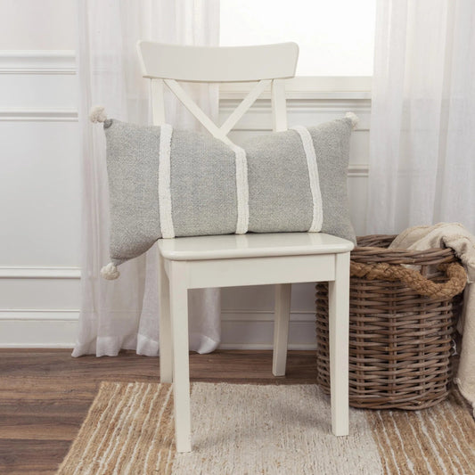 Doyle Pillow by HedgeApple Essentials in grey. Made from cotton in a transitional style.