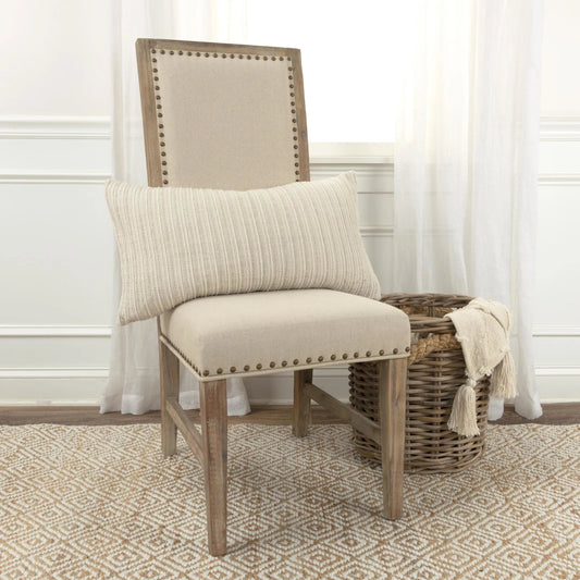 Yell Pillow by HedgeApple Essentials in beige. Made from cotton, viscose in a transitional style.