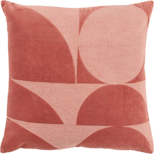 Keya Pillow by HedgeApple Essentials in rust, light brick. Made from cotton, polyester in a modern style.