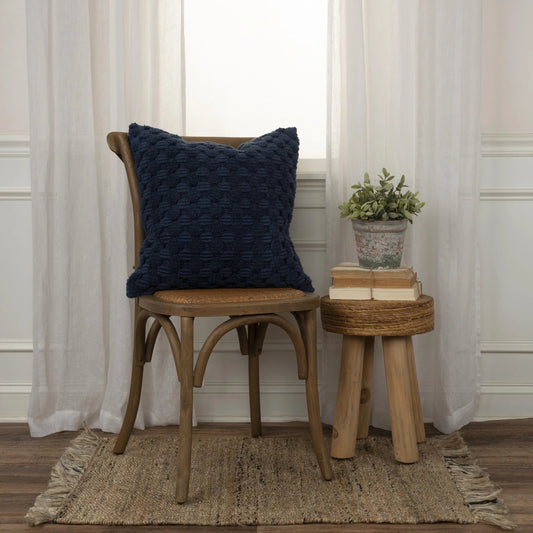 Boone Pillow by HedgeApple Essentials in blue, navy, dark blue. Made from cotton in a eclectic & global style.