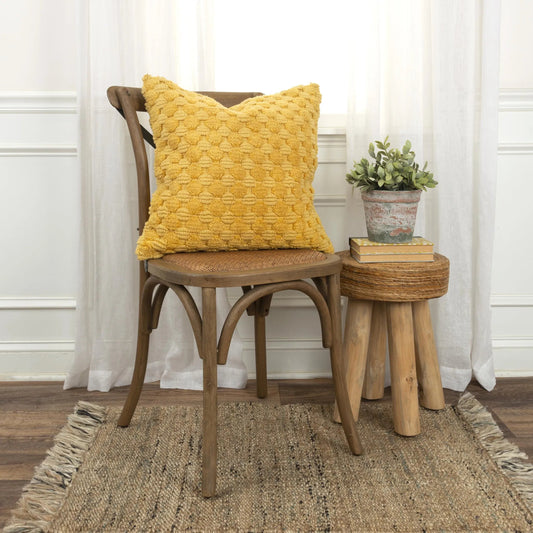 Jackson Pillow by HedgeApple Essentials in yellow. Made from cotton in a eclectic & global style.