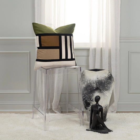 Powell Pillow by HedgeApple Essentials in multi. Made from polyester, cotton in a modern style.