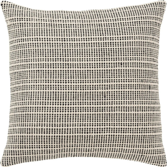 Nippawalla Pillow by HedgeApple Essentials in black, cream. Made from cotton in a transitional style.