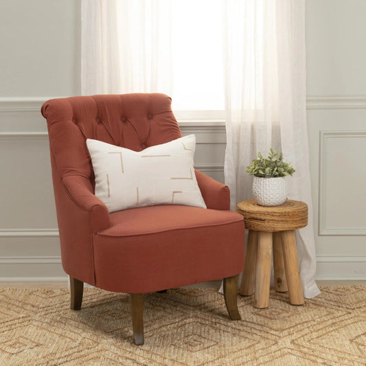 Williamson Pillow by HedgeApple Essentials in gold, ivory. Made from cotton in a transitional style.