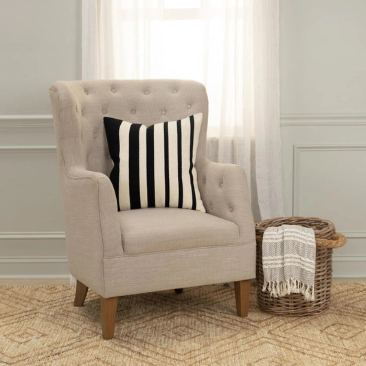 Englewood Pillow by HedgeApple Essentials in black, white. Made from cotton, polyester in a modern style.