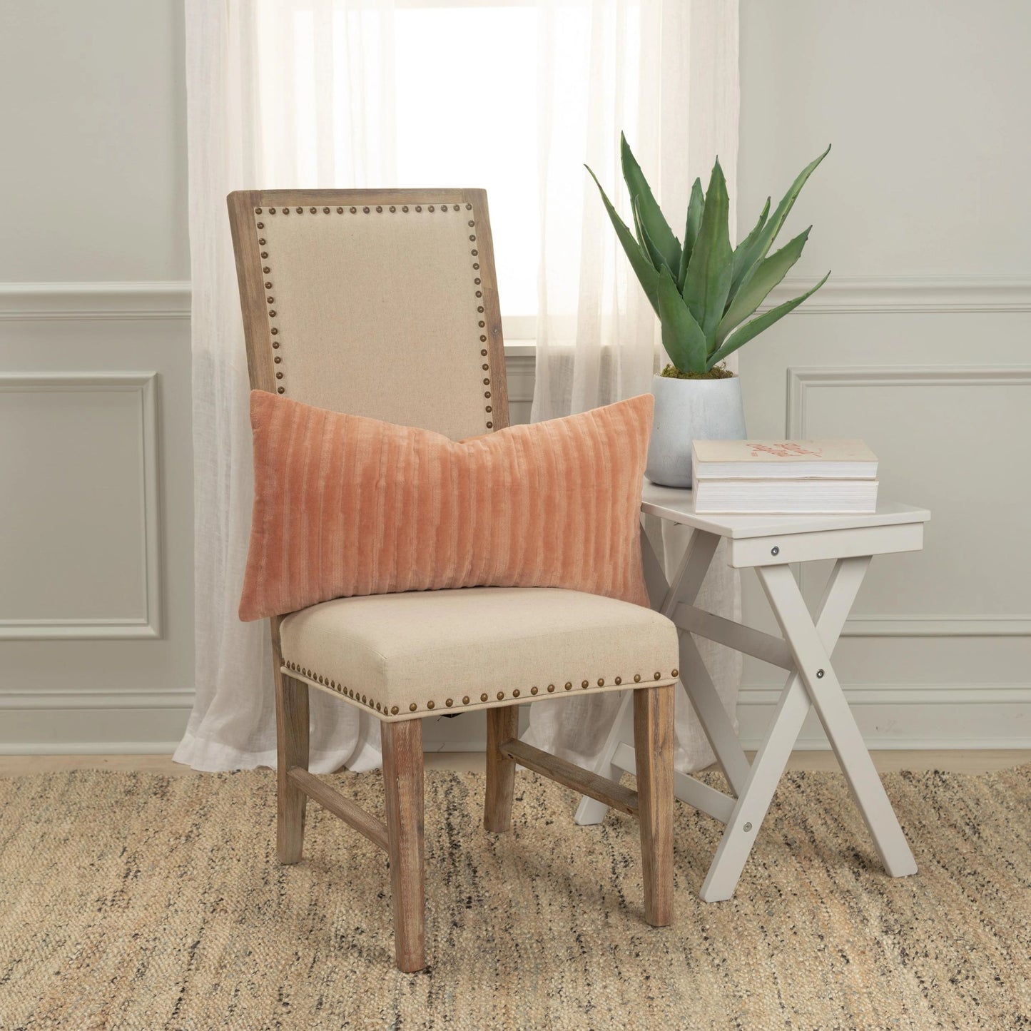 021 SI-2023522,SI-2023528 | Lifestyle | Oakland Pillow by HedgeApple Essentials in coral. Made from polyester, cotton in a modern style.