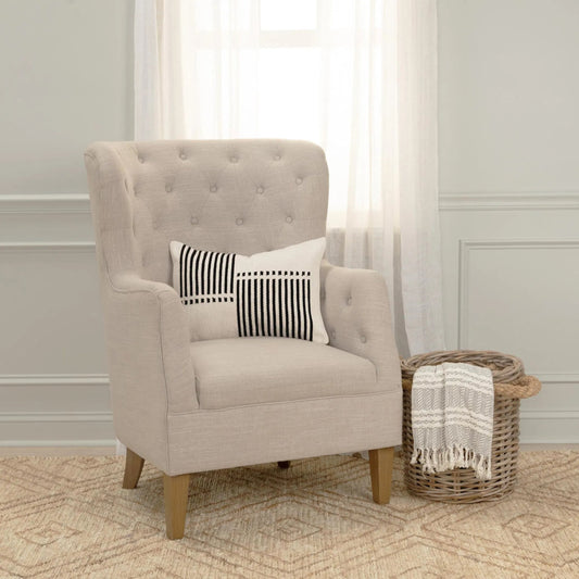 Clifton Pillow by HedgeApple Essentials in black. Made from cotton, rayon in a modern style.