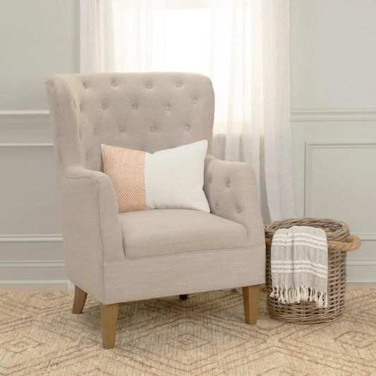 Oregon Pillow by HedgeApple Essentials in orange. Made from cotton in a transitional style.