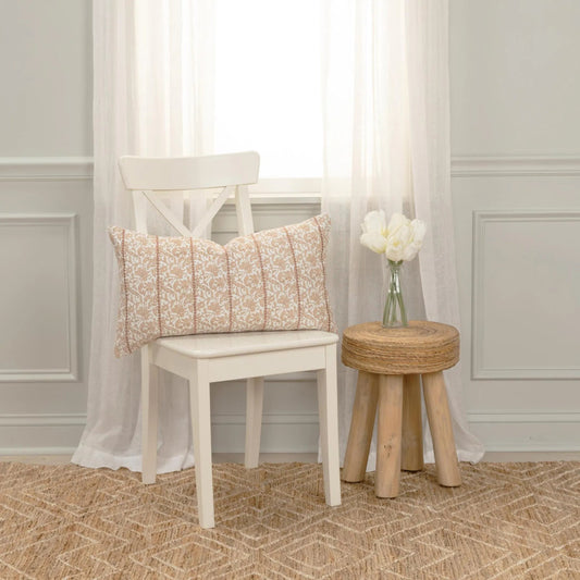 Bourbon Pillow by HedgeApple Essentials in brown, camel. Made from cotton in a traditional style.