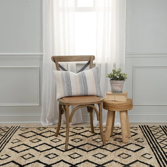 Brevard Pillow by HedgeApple Essentials in brown, gray, neutral. Made from cotton in a rustic style.