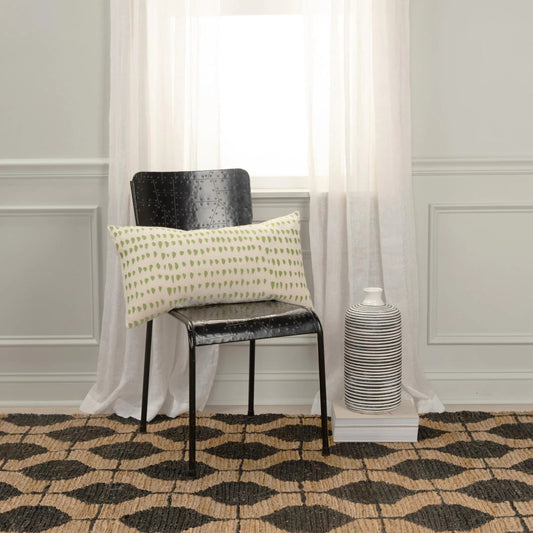 Driftwood Pillow by HedgeApple Essentials in green. Made from cotton in a transitional style.