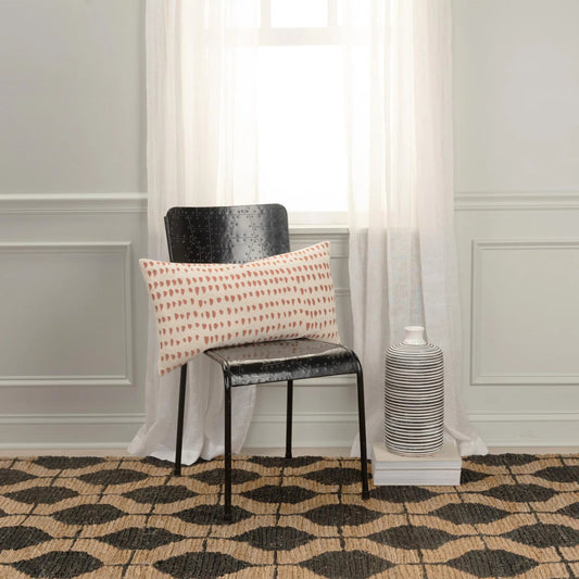 Jarvis Pillow by HedgeApple Essentials in coral. Made from cotton in a eclectic & global style.