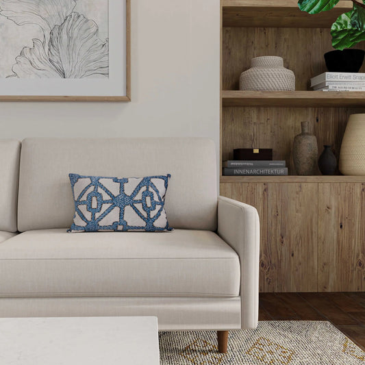 Milwaukee Indoor/Outdoor Pillow by HedgeApple Essentials in blue. Made from polyester pet, polyester in a eclectic & global style.