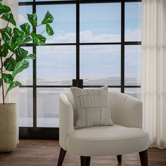 Vinita Indoor/Outdoor Pillow by HedgeApple Essentials. Made from polyester slub in a modern style.