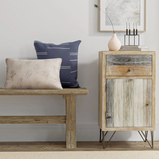 Cuming Indoor/Outdoor Pillow by HedgeApple Essentials in natural, adobe. Made from polyester pet, polyester in a modern style.