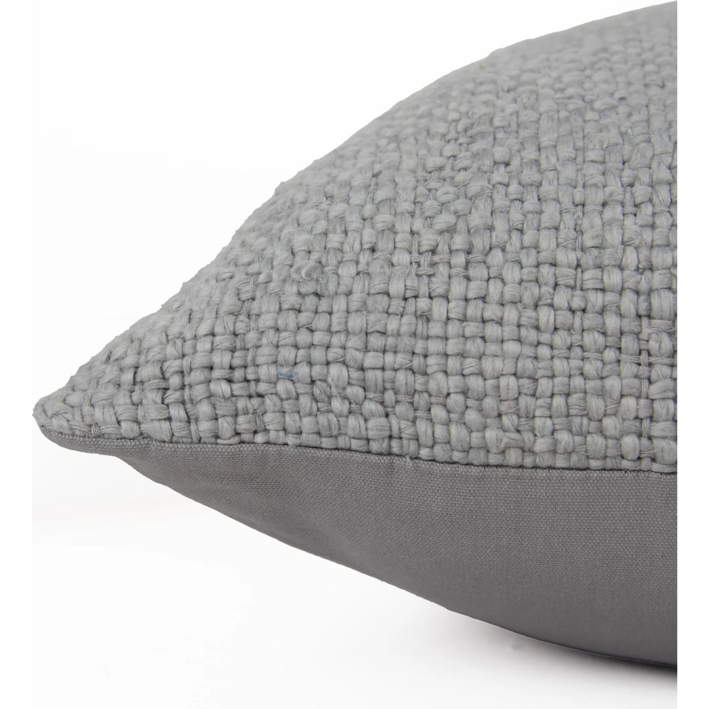 003 SI-2438862 | Closeup | Springdale Pillow by HedgeApple Essentials in grey. Made from polyester, cotton in a transitional style.