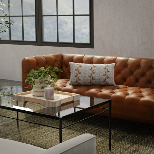 Garrett Pillow by HedgeApple Essentials in brown. Made from polyester, wool in a eclectic & global style.