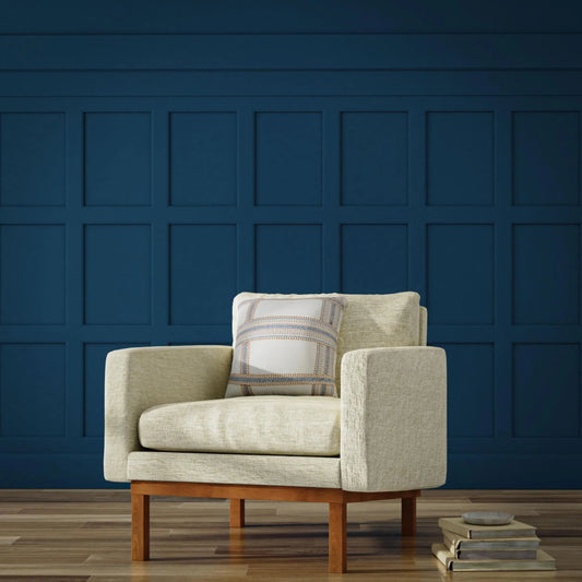 Jo Pillow by HedgeApple Essentials in ivory, blue. Made from cotton slub in a eclectic & global style.