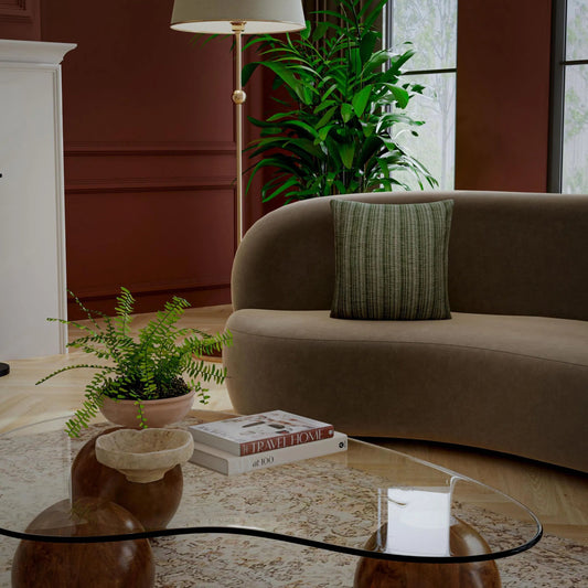 Corozal Pillow by HedgeApple Essentials in green. Made from yarn dyed cotton in a eclectic & global style.