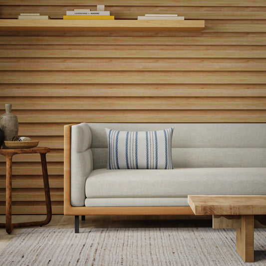 Wexford Pillow by HedgeApple Essentials in blue, navy, white. Made from polyester, cotton slub in a transitional style.