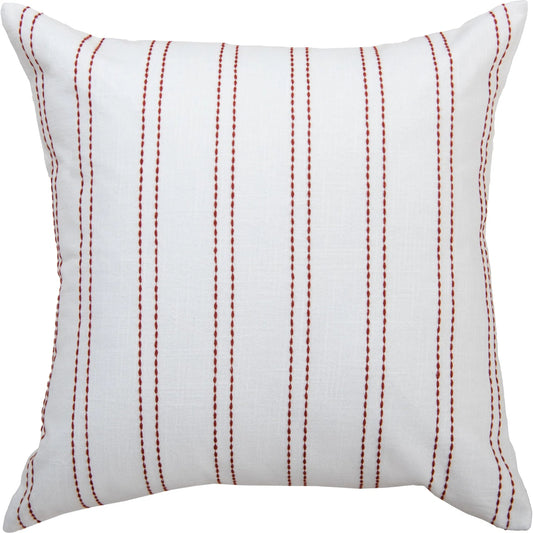 Raymond Pillow by HedgeApple Essentials in terracotta, rust, white. Made from polyester, cotton slub in a transitional style.
