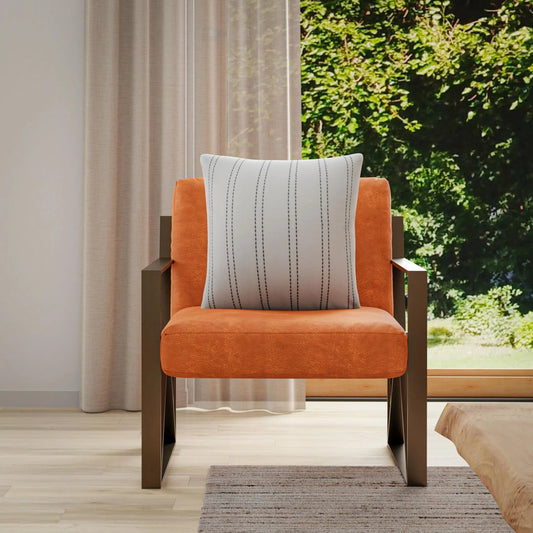 Clinton Pillow by HedgeApple Essentials in grey, white. Made from polyester, cotton slub in a transitional style.