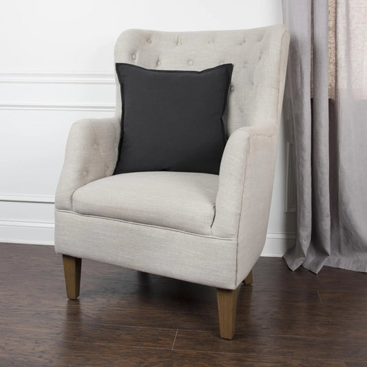 Pickens Pillow by HedgeApple Essentials in black. Made from cotton in a transitional style.