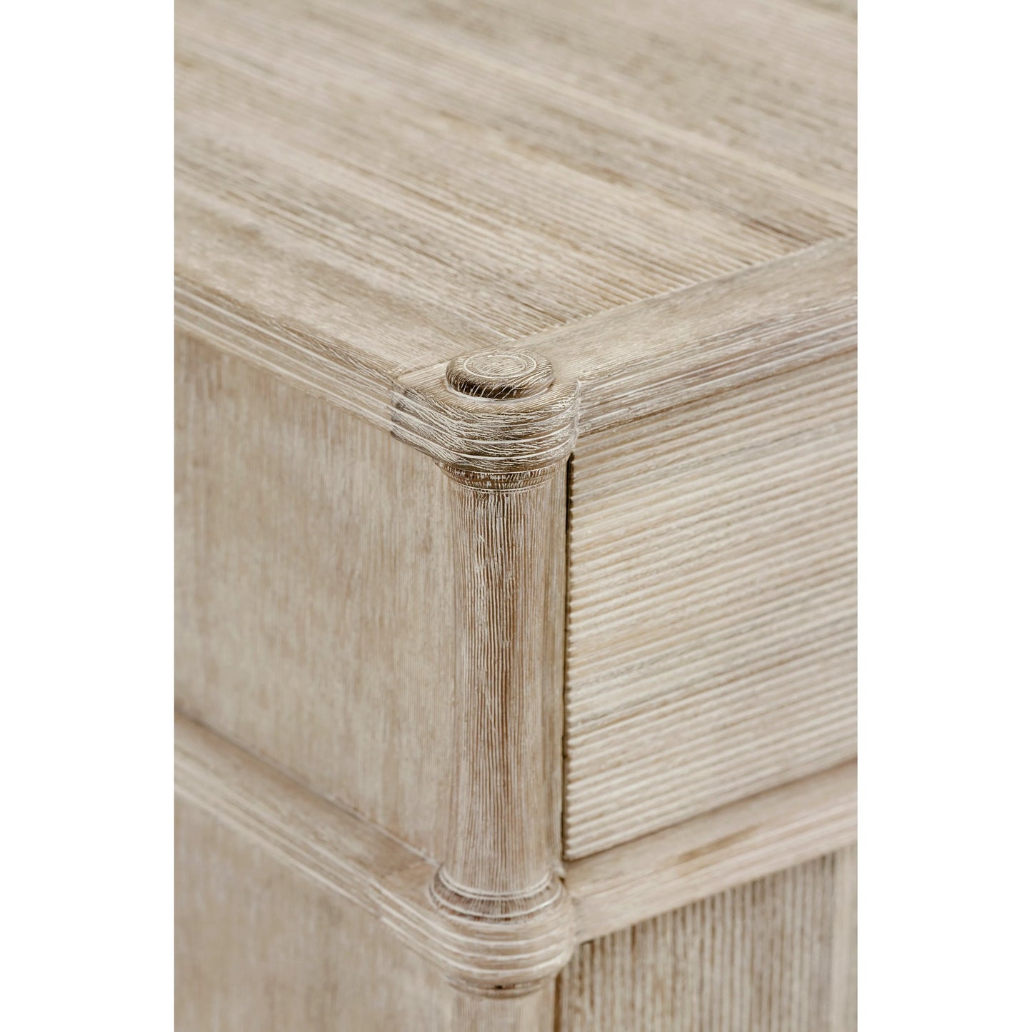 011 SI-1991109 | Closeup | William Yeoward Bywater Credenza by Jonathan Charles in washed acacia. Made from acacia in a modern style.