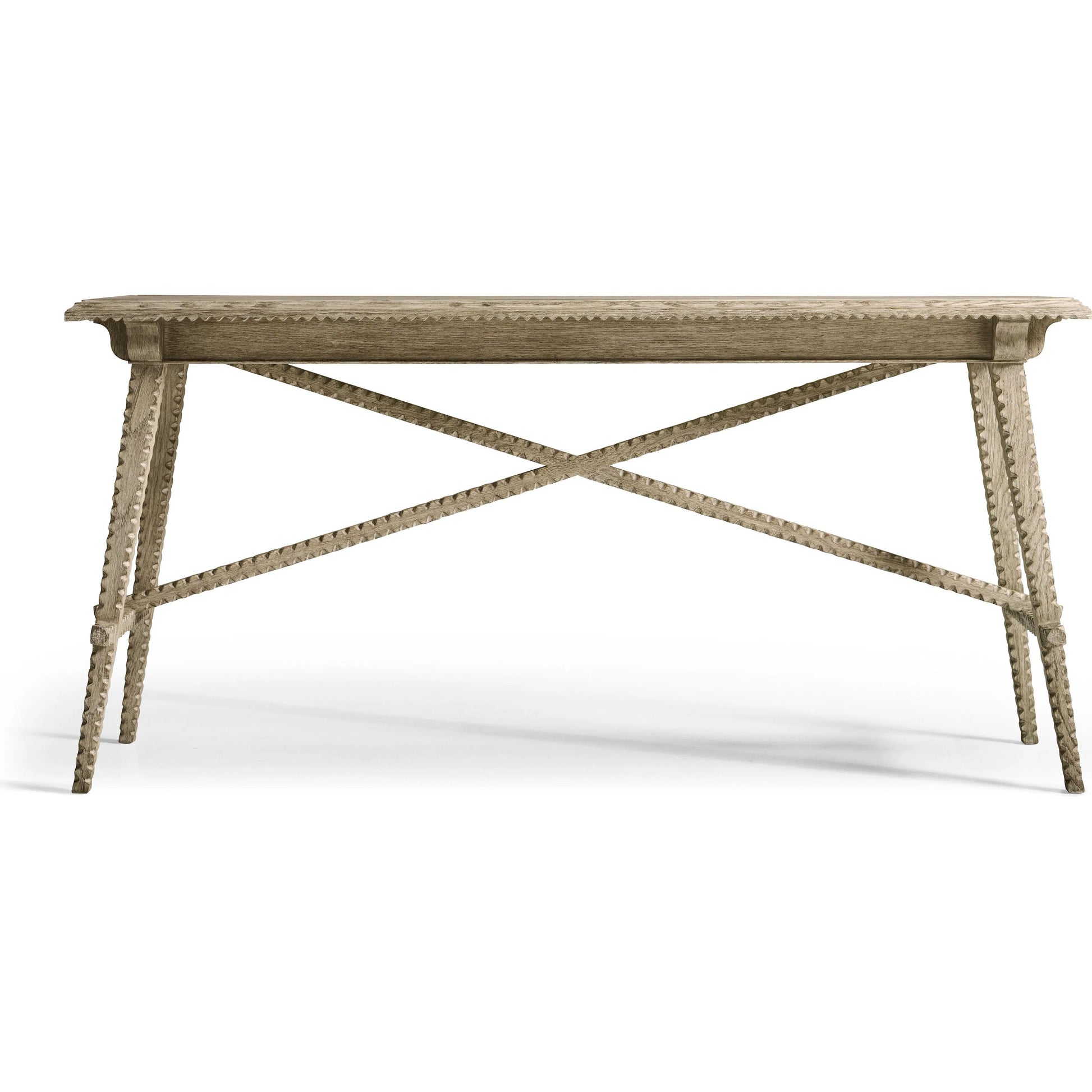 Stratford Console Table by Jonathan Charles in grey and greyed oak. Made from oak, oak veneer in a transitional style.