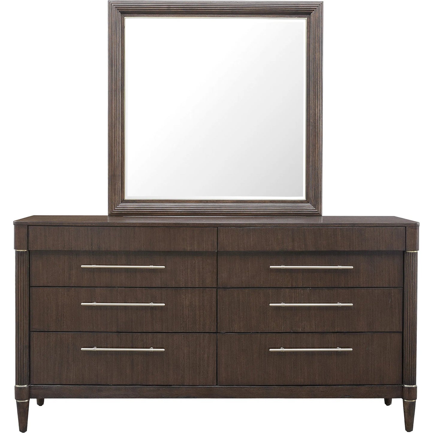 004 SI-2449345 | Additional Silo | Asher Park Dresser Mirror by Pulaski Furniture in piano brown. Made from rubberwood solids in a unique style.