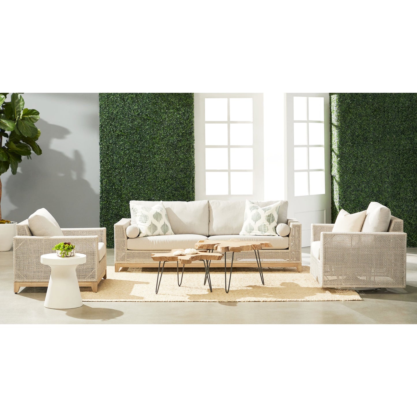 016 SR-888828 | Lifestyle | Tack Accent Table by Essentials For Living in ivory. Made from nano sealed concrete in a modern style.