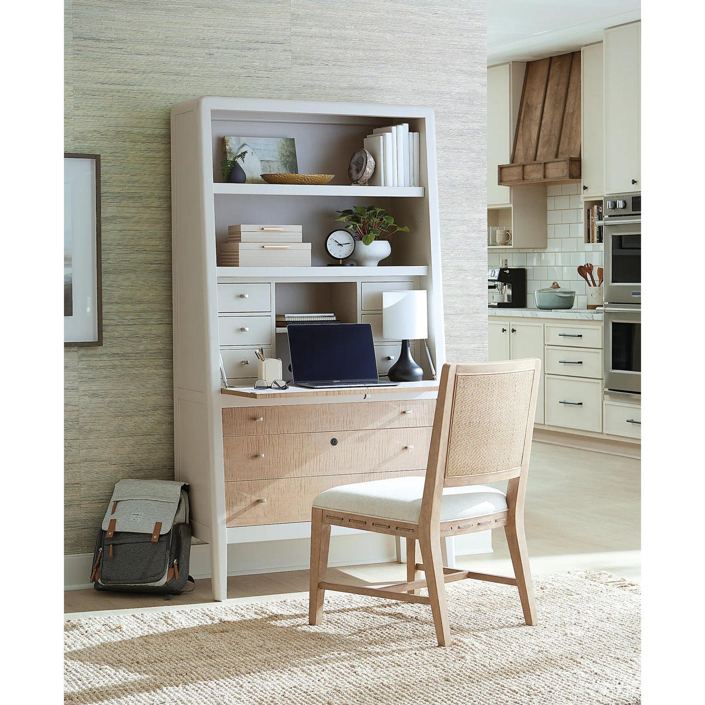 009 SI-2250672 | Lifestyle | Hera Hub by Hooker Furniture in whites, creams, beiges and almond white, maple. Made from unique in a modern style.